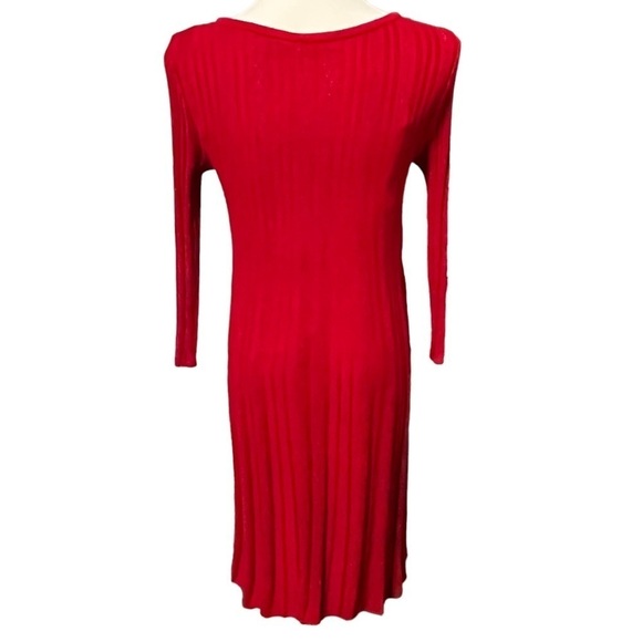 C. Est. 1946 Red Fitted Sweater Dress with Slip Size Large - Picture 2 of 14